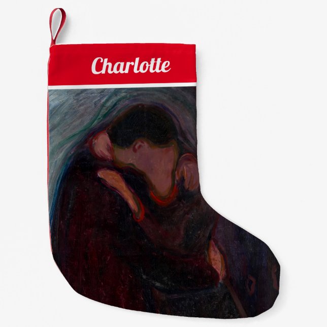 Edvard Munch - The Kiss Small Christmas Stocking (Front)
