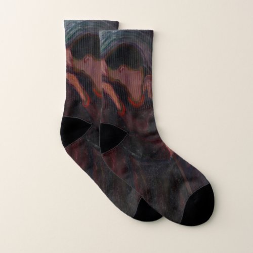 Edvard Munch _ The Kiss Socks