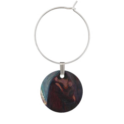 Edvard Munch _ The Kiss Wine Charm