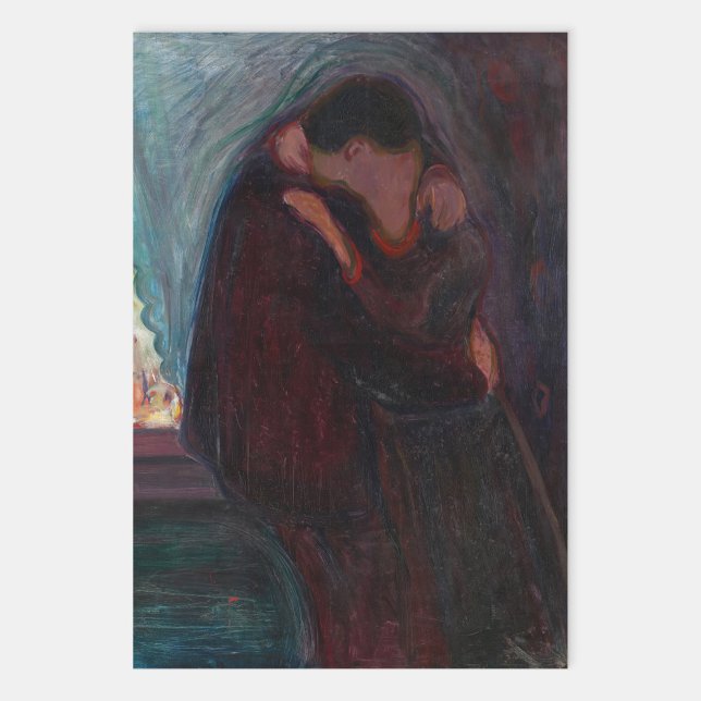 Edvard Munch - The Kiss Wrapping Paper Sheets (Creator Uploaded)