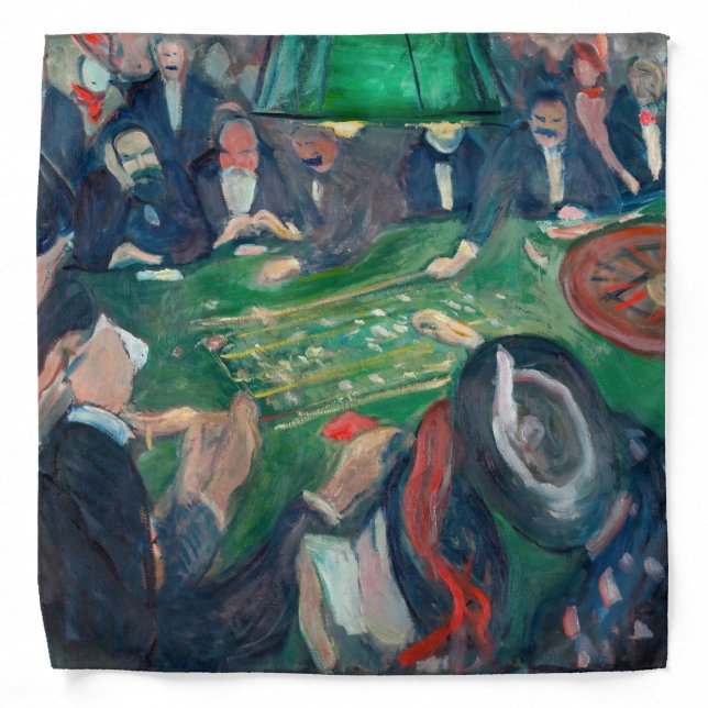 Edvard Munch - The Roulette Table in Monte Carlo Bandana (Front)