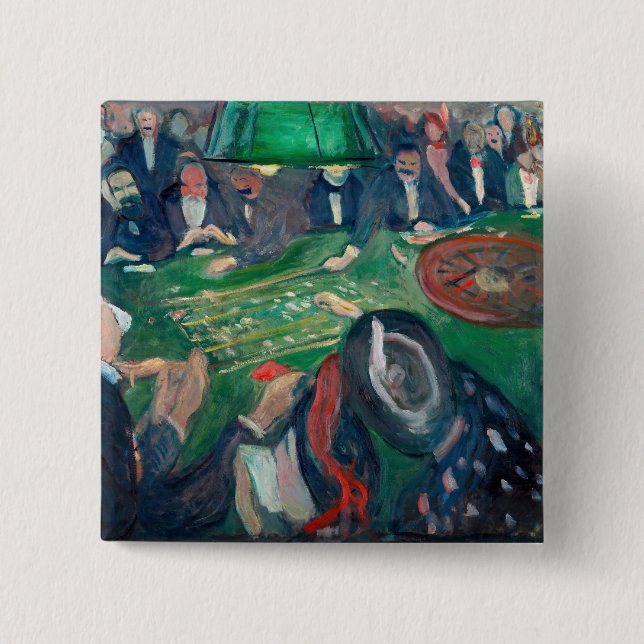 Edvard Munch - The Roulette Table in Monte Carlo Button (Front)