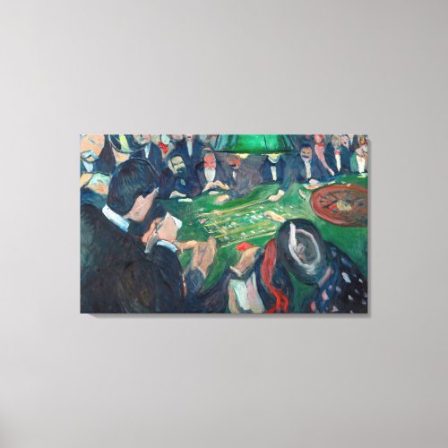 Edvard Munch _ The Roulette Table in Monte Carlo Canvas Print