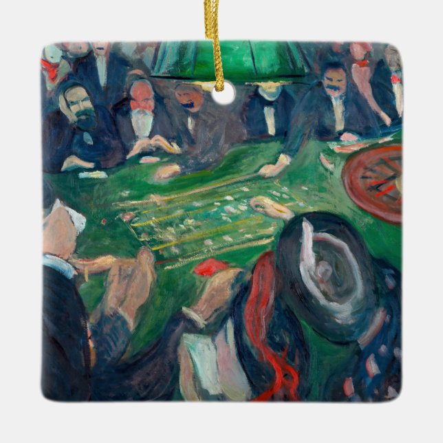 Edvard Munch - The Roulette Table in Monte Carlo Ceramic Ornament (Front)
