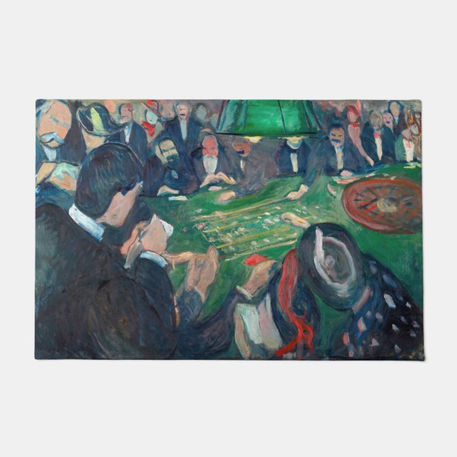 Edvard Munch - The Roulette Table in Monte Carlo Doormat (Front)