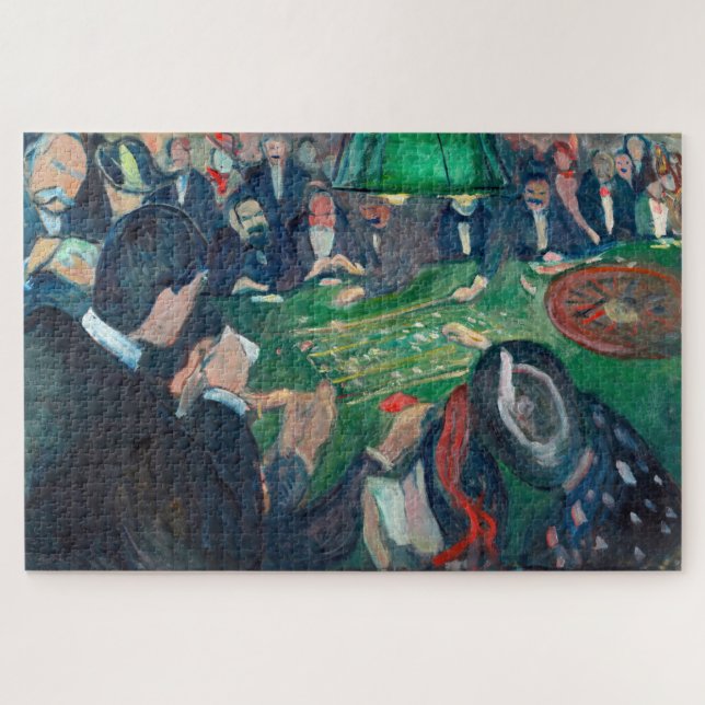 Edvard Munch - The Roulette Table in Monte Carlo Jigsaw Puzzle (Horizontal)