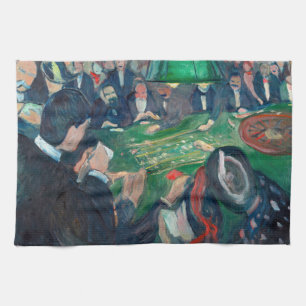 Edvard Munch - The Roulette Table in Monte Carlo Kitchen Towel