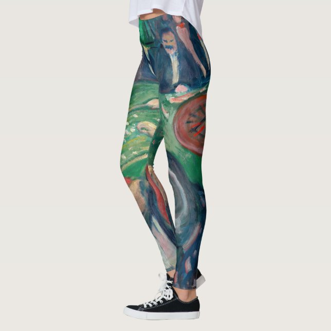 Edvard Munch - The Roulette Table in Monte Carlo Leggings (Left)