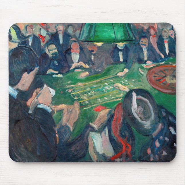 Edvard Munch - The Roulette Table in Monte Carlo Mouse Pad (Front)