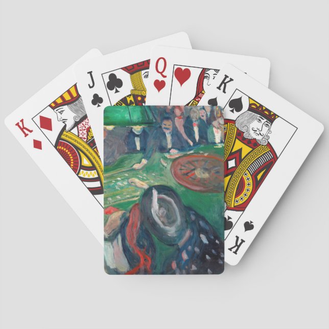 Edvard Munch - The Roulette Table in Monte Carlo Poker Cards (Back)