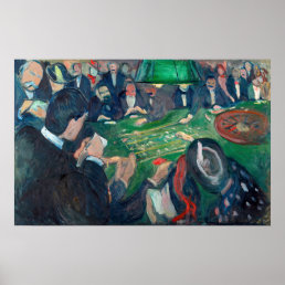 Edvard Munch - The Roulette Table in Monte Carlo Poster