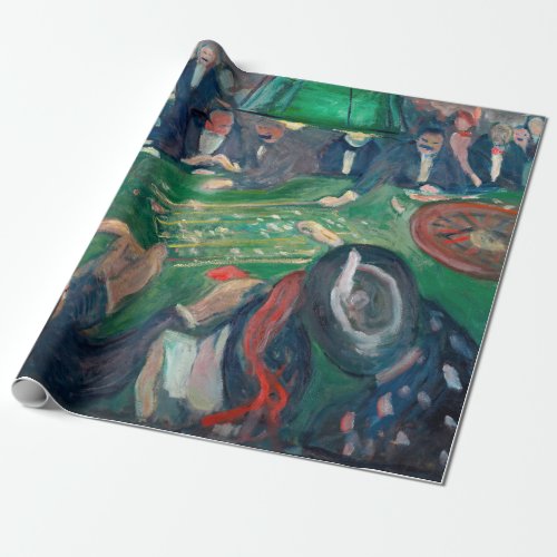 Edvard Munch _ The Roulette Table in Monte Carlo Wrapping Paper