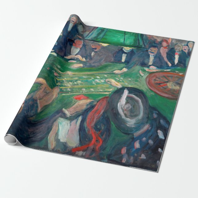 Edvard Munch - The Roulette Table in Monte Carlo Wrapping Paper (Unrolled)