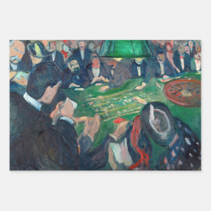 Edvard Munch - The Roulette Table in Monte Carlo Wrapping Paper Sheets