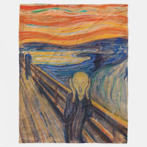 Edvard Munch _ The Scream 1893 Fleece Blanket