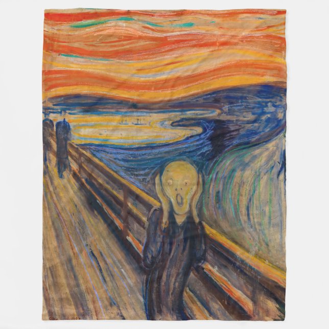 Edvard Munch - The Scream 1893 Fleece Blanket (Front)