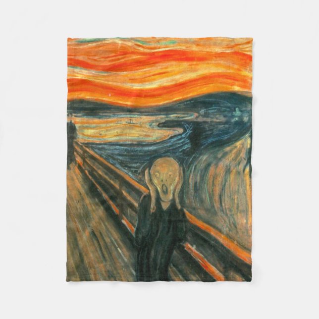 EDVARD MUNCH - The scream 1893 Fleece Blanket (Front)