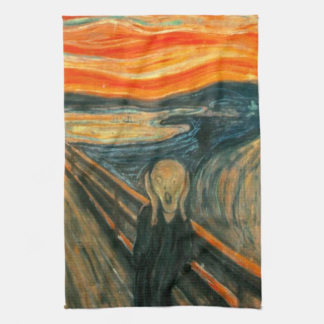 EDVARD MUNCH - The scream 1893 Kitchen Towel (Vertical)