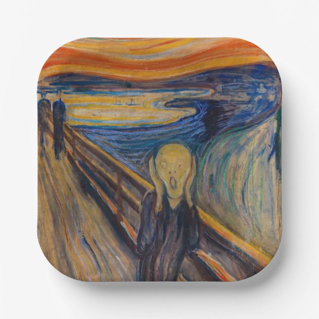 Edvard Munch - The Scream 1893 Paper Plates (Front)