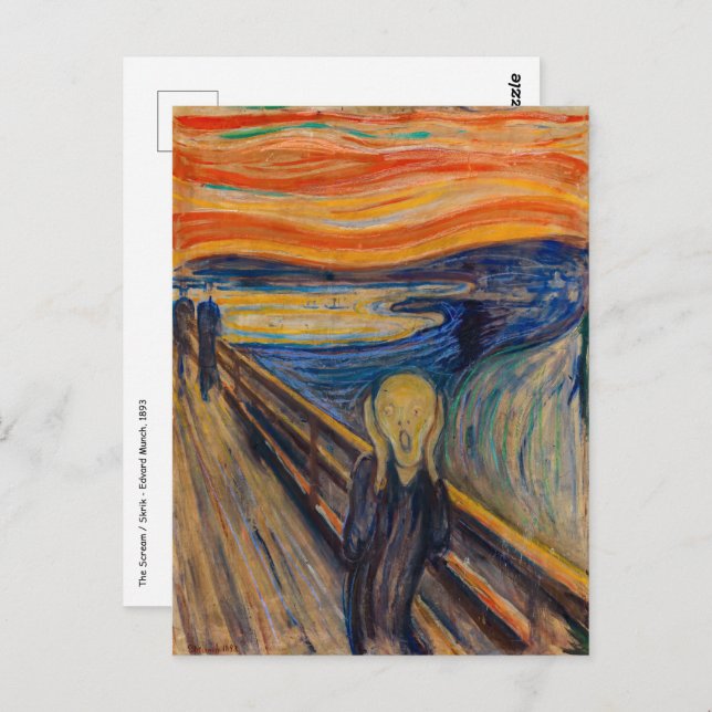 Edvard Munch - The Scream 1893 Postcard (Front/Back)