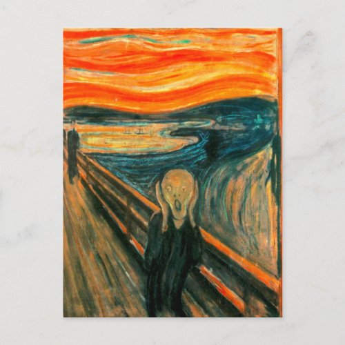 EDVARD MUNCH _ The scream 1893 Postcard