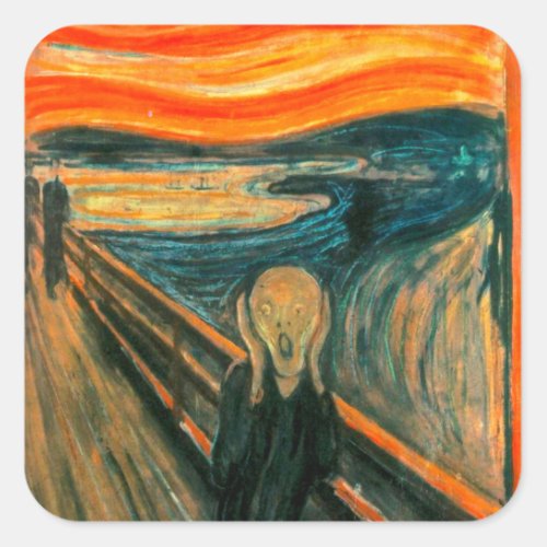 EDVARD MUNCH _ The scream 1893 Square Sticker