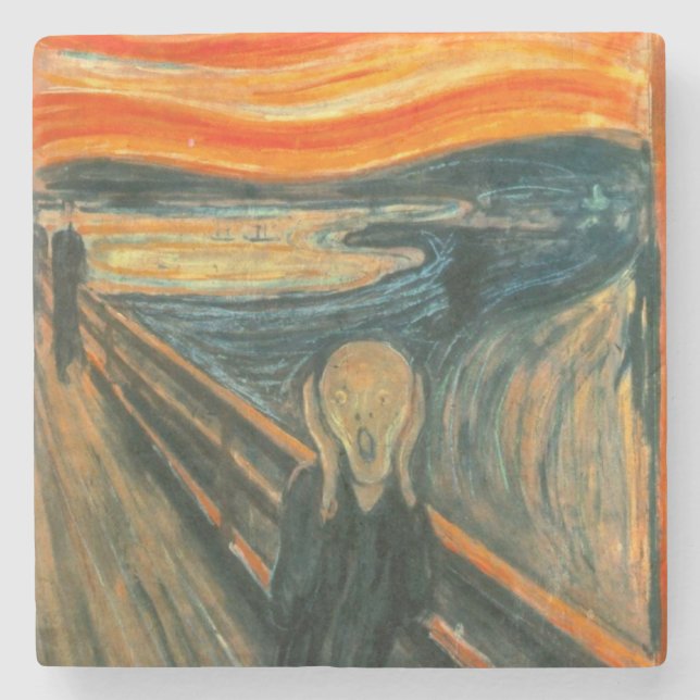 EDVARD MUNCH - The scream 1893 Stone Coaster (Front)