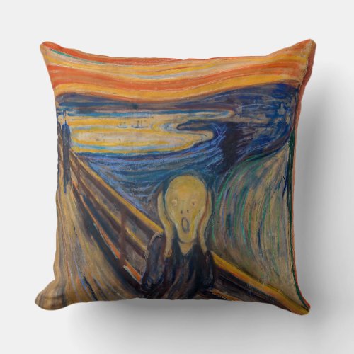 Edvard Munch _ The Scream 1893 Throw Pillow