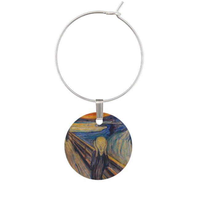 Edvard Munch - The Scream 1893 Wine Charm (Front)