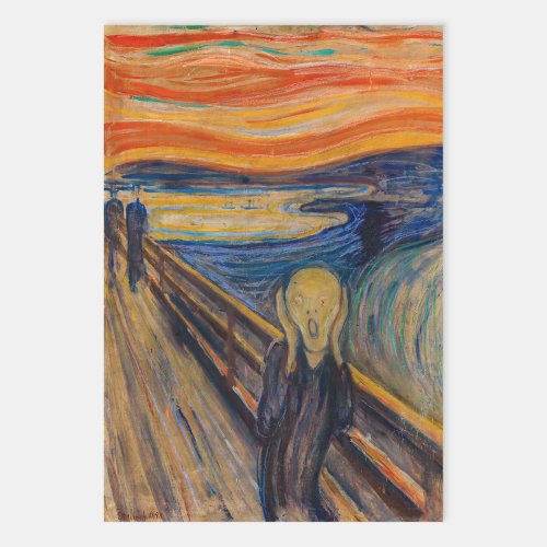 Edvard Munch _ The Scream 1893 Wrapping Paper Sheets