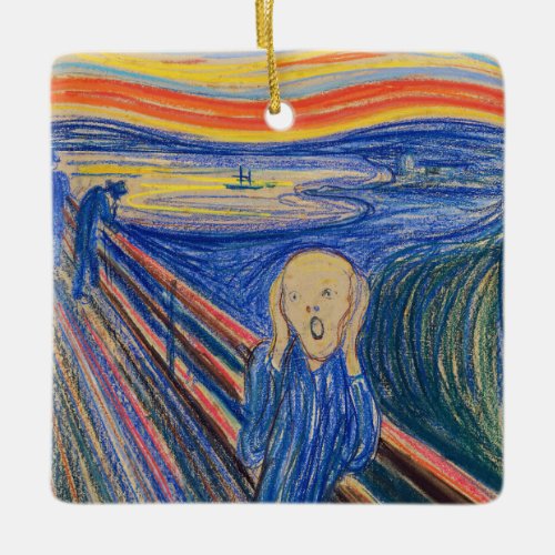 Edvard Munch _ The Scream 1895 Ceramic Ornament