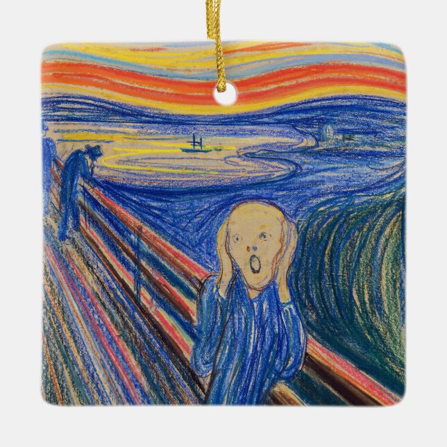 Edvard Munch - The Scream 1895 Ceramic Ornament (Front)