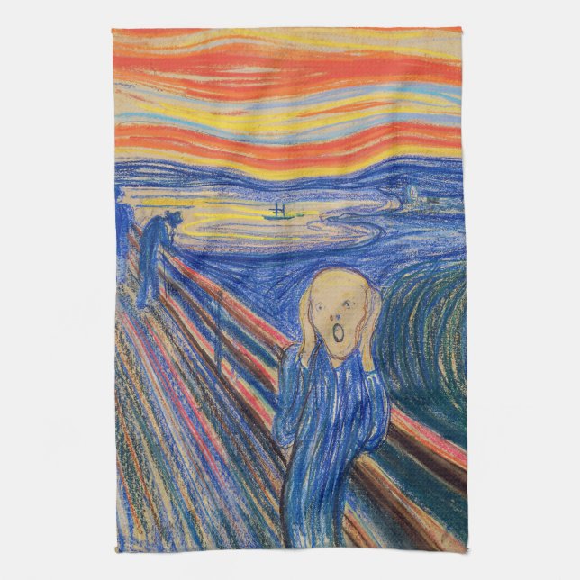 Edvard Munch - The Scream 1895 Kitchen Towel (Vertical)