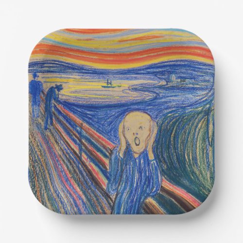 Edvard Munch _ The Scream 1895 Paper Plates