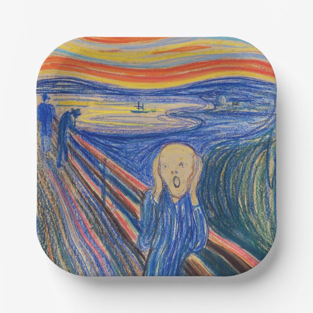 Edvard Munch - The Scream 1895 Paper Plates (Front)