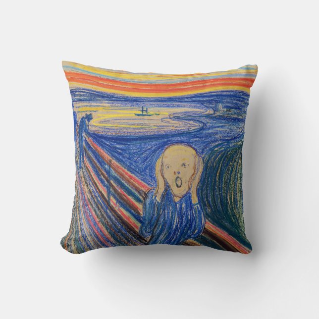 Edvard Munch - The Scream 1895 Throw Pillow (Front)