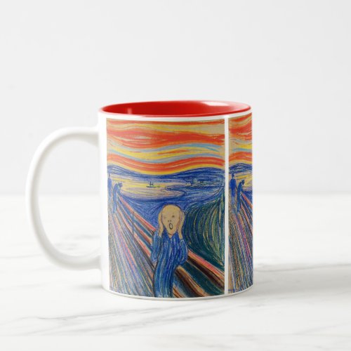 Edvard Munch _ The Scream 1895 Two_Tone Coffee Mug