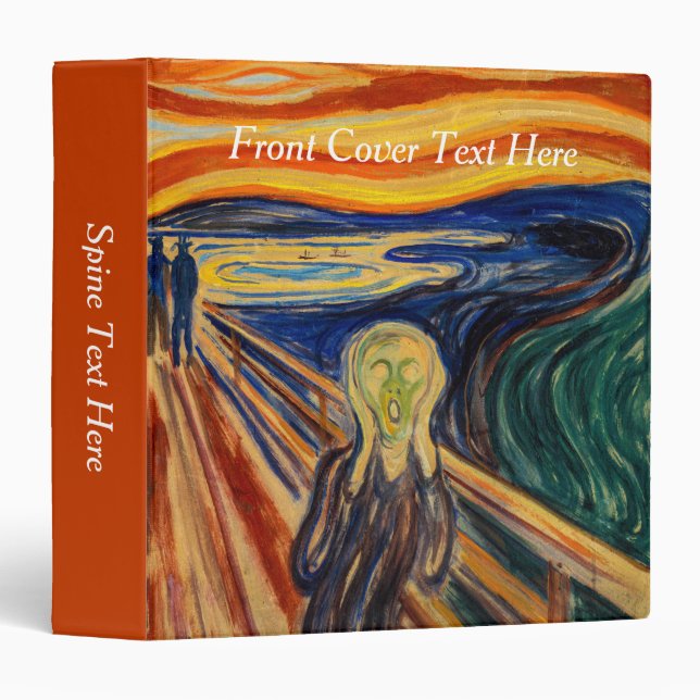 Edvard Munch - The Scream 1910 3 Ring Binder (Front/Spine)