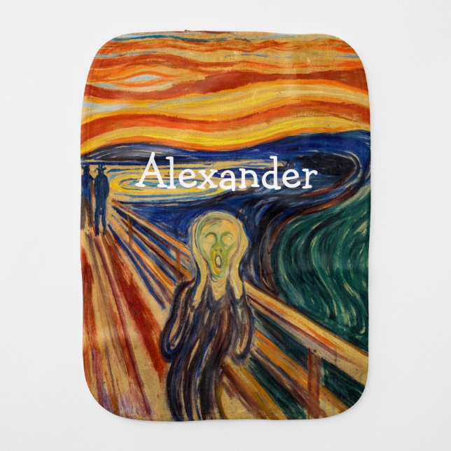 Edvard Munch - The Scream 1910 Baby Burp Cloth (Front)