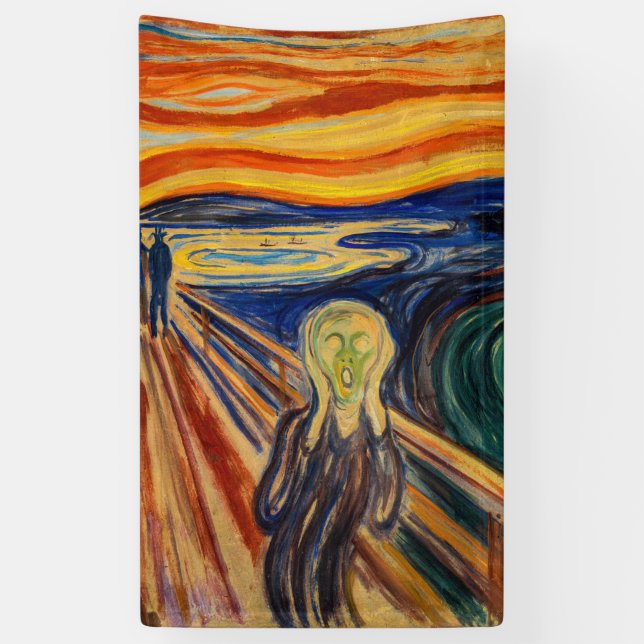 Edvard Munch - The Scream 1910 Banner (Vertical)