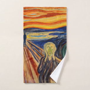 Edvard Munch - The Scream 1910 Bath Towel Set