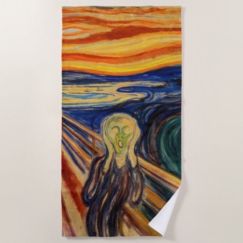 Edvard Munch _ The Scream 1910 Beach Towel