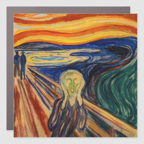 Edvard Munch _ The Scream 1910 Car Magnet