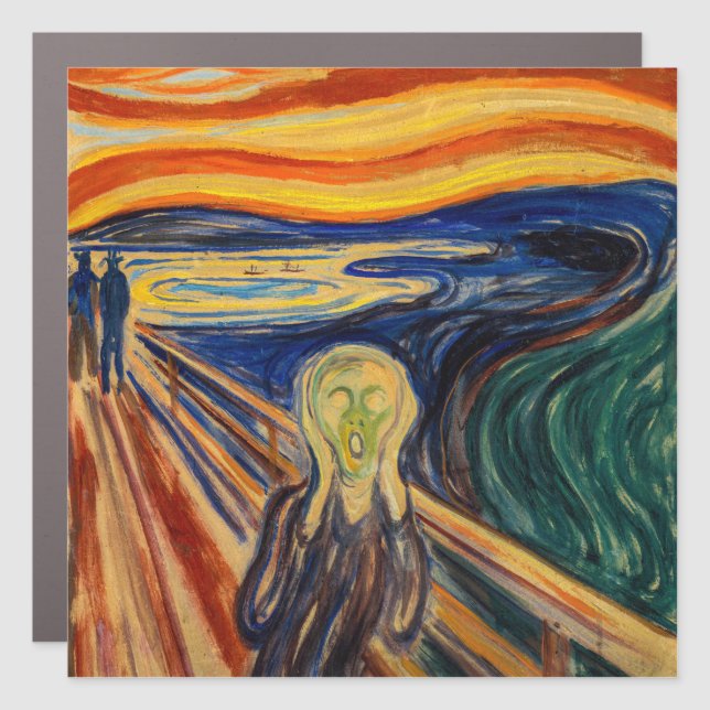 Edvard Munch - The Scream 1910 Car Magnet (Front)