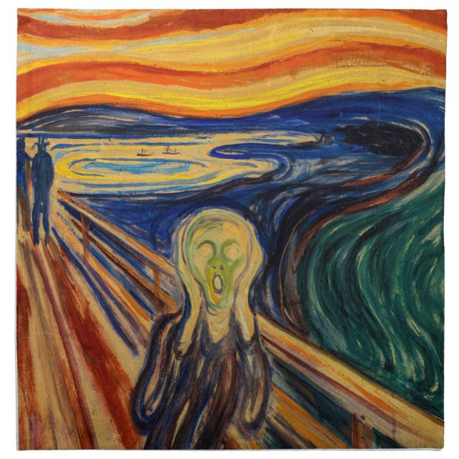 Edvard Munch - The Scream 1910 Cloth Napkin (Front)