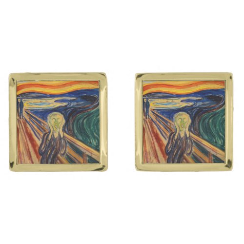 Edvard Munch _ The Scream 1910 Cufflinks