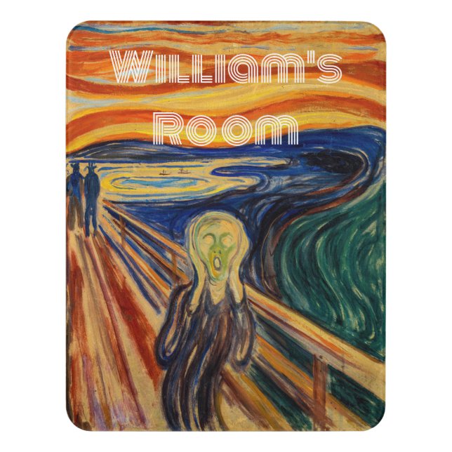 Edvard Munch - The Scream 1910 Door Sign (Contemporary Vert)