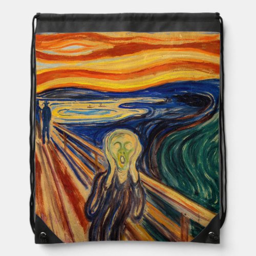 Edvard Munch _ The Scream 1910 Drawstring Bag