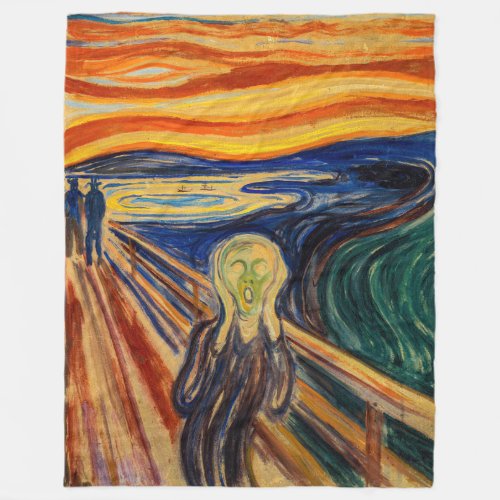 Edvard Munch _ The Scream 1910 Fleece Blanket