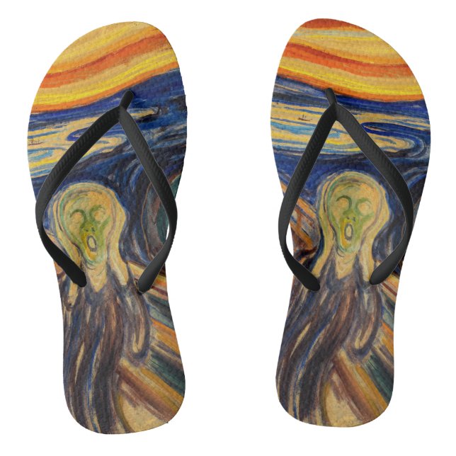 Edvard Munch - The Scream 1910 Flip Flops (Footbed)